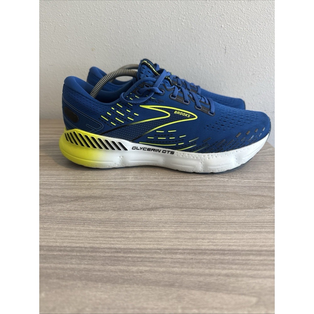 Brooks Glycerin GTS 20 Mens Size 11 D Blue White Athletic Running Shoes Sneakers